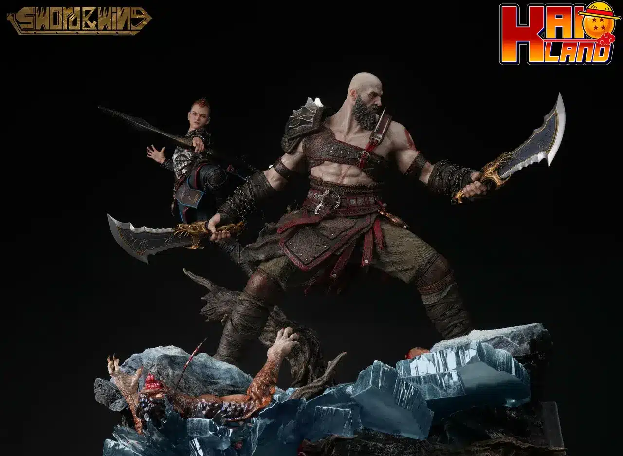 God Of War Ragnarok Sword X Wing Studio Kratos X Atreus 樹脂 God Of War Ragnarok Sword X Wing Studio Kratos X Atreus 樹脂