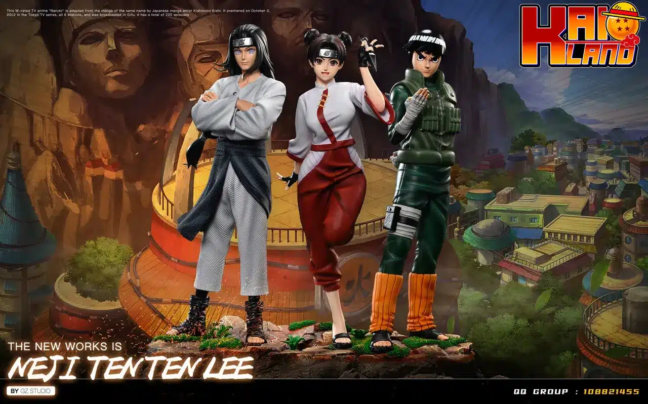 Naruto GZ Studio Rock Lee x Neji x Tenten Resin Statue