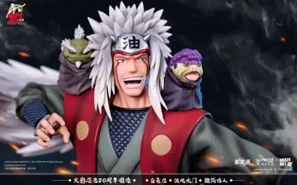 Naruto Krazy Art Studio x TX Animation Inc Studio Naruto X Jiraiya X Namikaze Minato Licensed Resin Statue 5