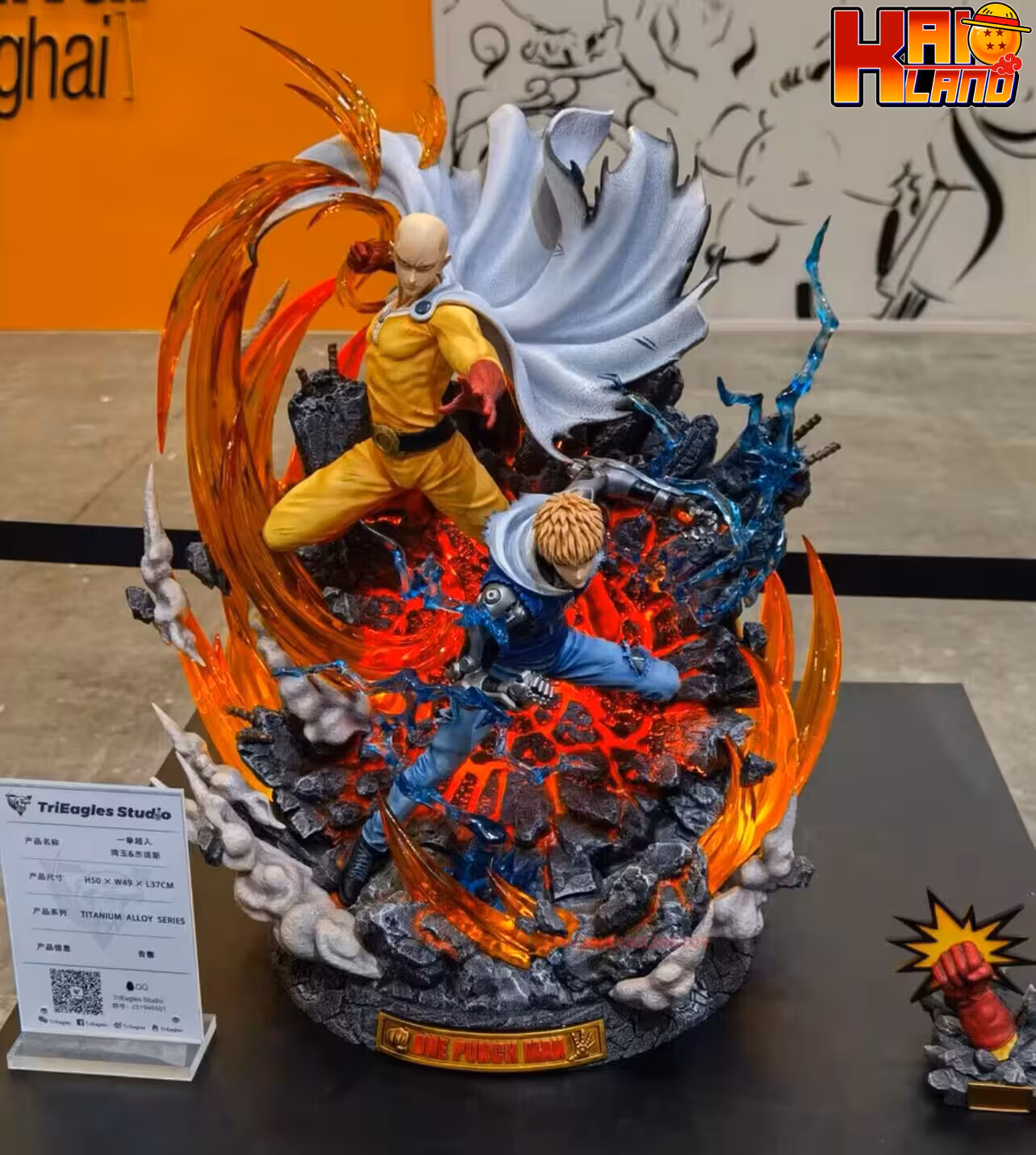 One Punch Man Trieagles Studio Saitama x Genos Licensed Resin Statue