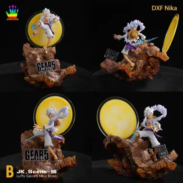 One Piece JacksDo Studio Luffy Gear 5 Nika Base Resin Statue 11