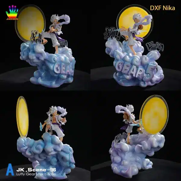One Piece JacksDo Studio Luffy Gear 5 Nika Base Resin Statue 6