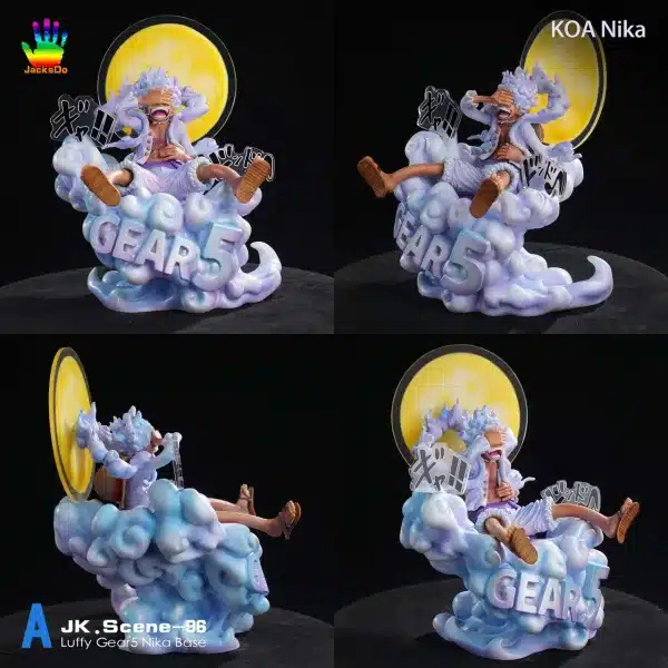One Piece JacksDo Studio Luffy Gear 5 Nika Base Resin Statue 7