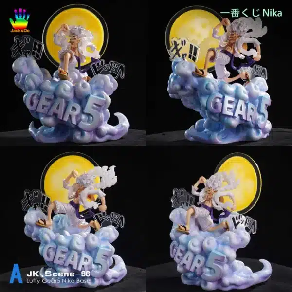 One Piece JacksDo Studio Luffy Gear 5 Nika Base Resin Statue 8