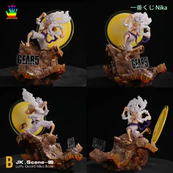 One Piece JacksDo Studio Luffy Gear 5 Nika Base Resin Statue 9