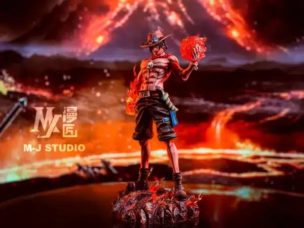 One Piece M J Studio Ace Resin Statue 1