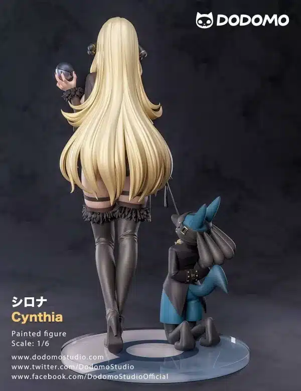 Pokemon Dodomo Studio Cynthia Resin Statue 6