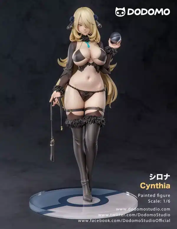 Pokemon Dodomo Studio Cynthia Resin Statue 8