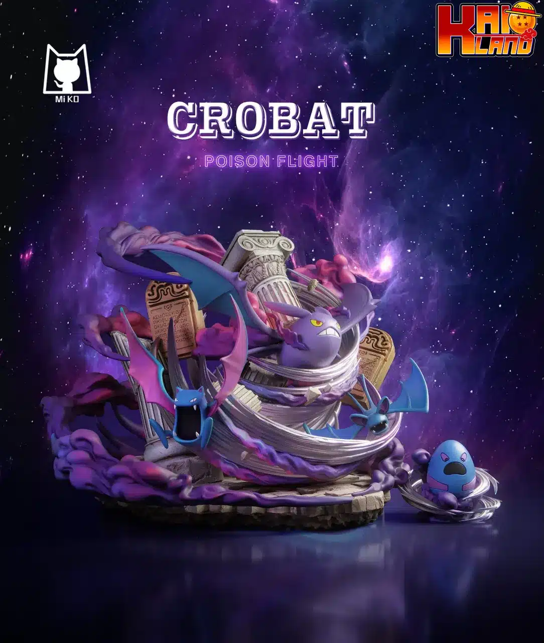 Pokemon MiKo Studio Crobat Evolution Group Resin Statue