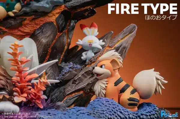 Pokemon PC House Studio Charizard Group Fire Resin Statue 3