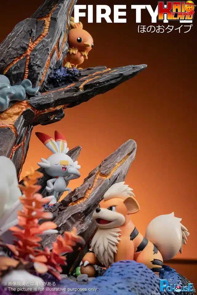 Pc House Studio Pokémon Charizard Family Statue