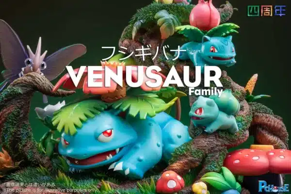 Pokemon Pc House Studio Venusaur Family Resin Statue 3