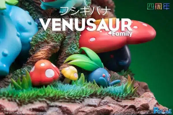 Pokemon Pc House Studio Venusaur Family Resin Statue 6