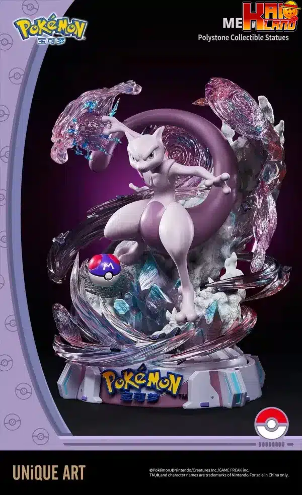 Pokemon Unique Art Mewtwo Licensed Resin Statue Kaioland