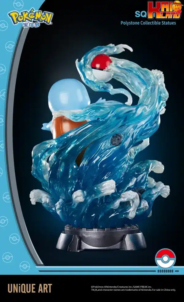 Pokemon Unique Art Studio Squirtle Licensed Resin Statue 3