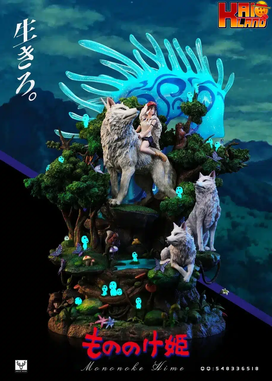 Princess Mononoke White Deer Studio Mononoke Hime Resin Statue - Kaioland
