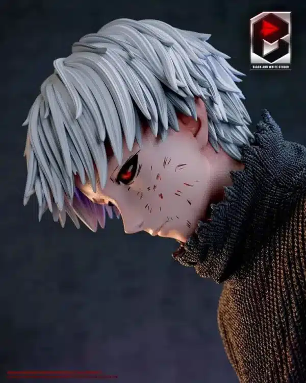 Tokyo Ghoul BW Studio Kaneki Ken Sitting Resin Statue 2