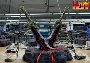God of War Panda studio Chaos chain blade Resin Statue