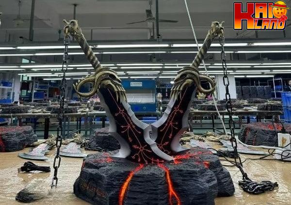 God of War Panda studio Chaos chain blade Resin Statue