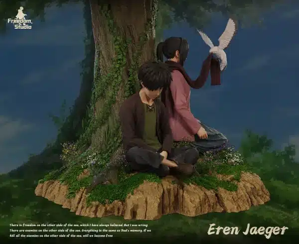 Attack on Titan Freedom Studio Sleeping Eren Resin Statue 3