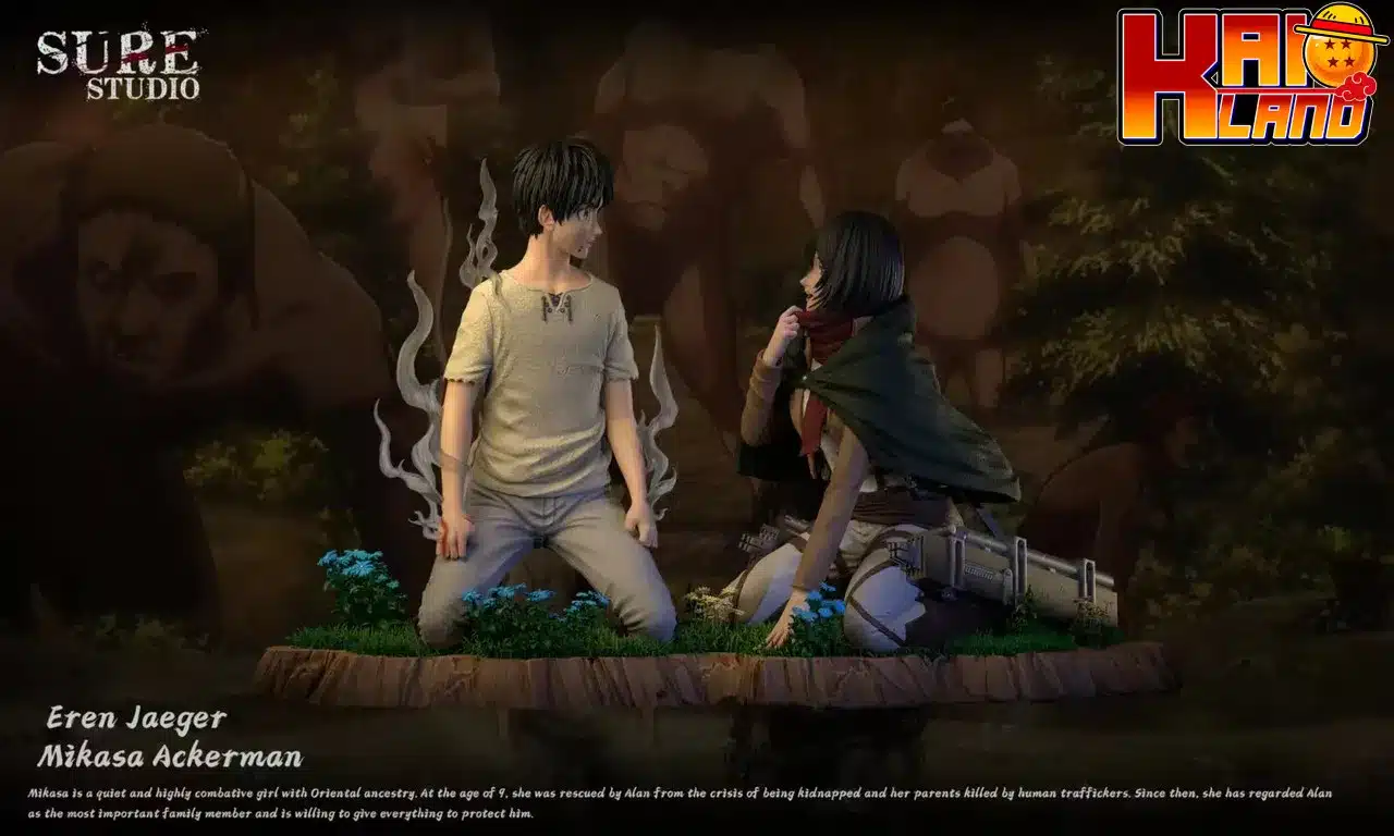 Attack on Titan Sure Studio Eren x Mikasa V2 Resin Statue