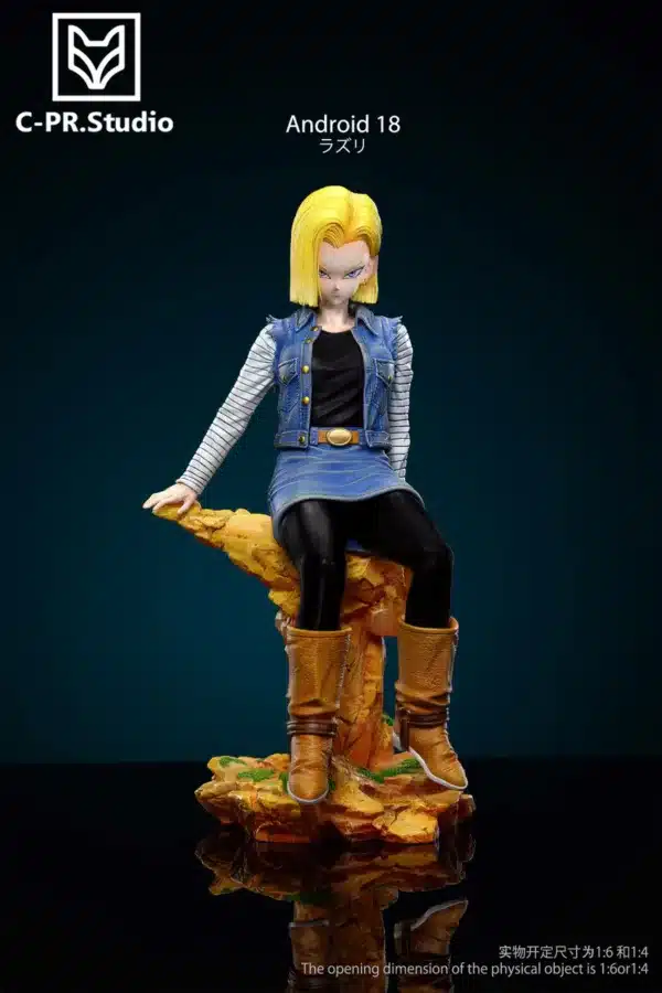 Dragon Ball CPR Studio Sitting Android 18 Resin Statue 1