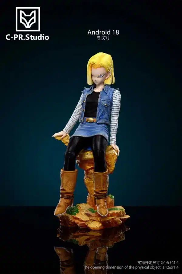 Dragon Ball CPR Studio Sitting Android 18 Resin Statue 2