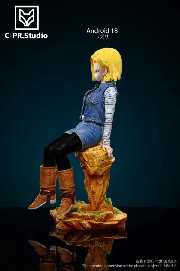 Dragon Ball CPR Studio Sitting Android 18 Resin Statue 3