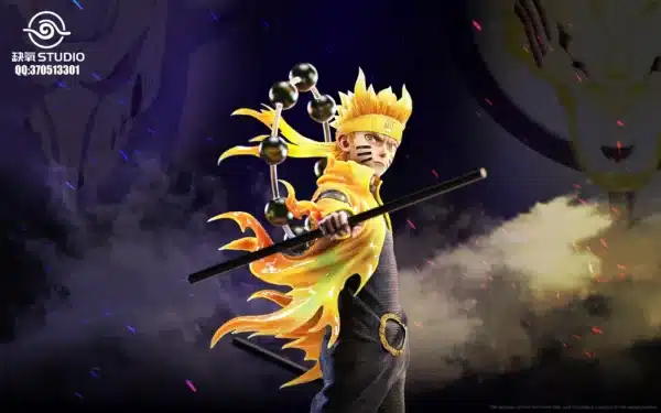 Naruto QueYang Studio Uzumaki Naruto x Uchiha Sasuke Resin Statue 4