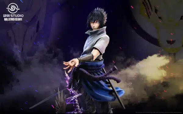 Naruto QueYang Studio Uzumaki Naruto x Uchiha Sasuke Resin Statue 5