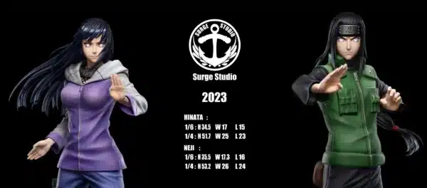 Naruto Surge Studio Hyuga Hinata x Hyuga Neji Resin Statue 2