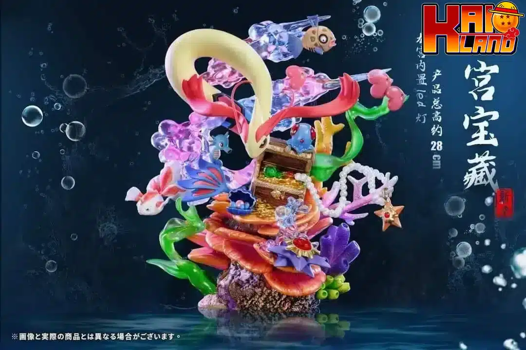 Pokemon Crescent Studio Dragon Palace Treasure Milotic Resin Statue
