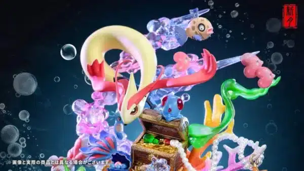 Pokemon Crescent Studio Dragon Palace Treasure Milotic Resin Statue 4