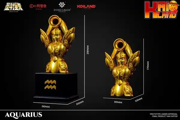 Saint Seiya Zodiakos Studio Aquarius Camus Cloth Resin Statue 3