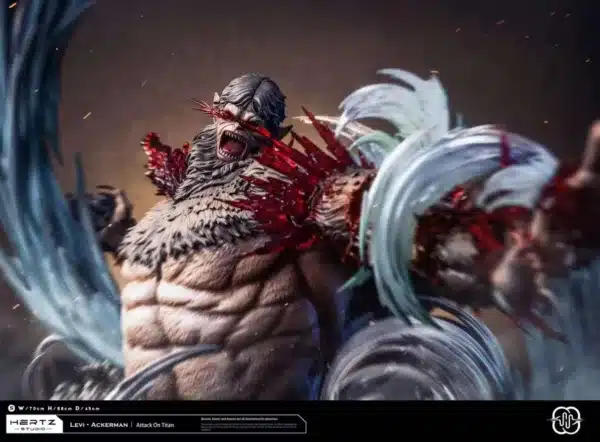 Attack on Titan Hertz Studio Levi vs Beast titan Resin Statue 7