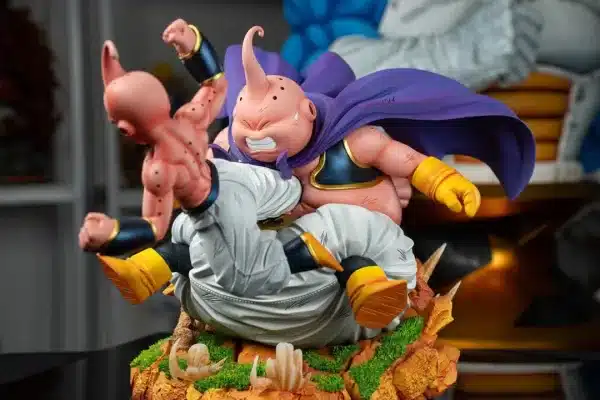 Dragon Ball Clouds Studio Fat Buu Vs Kid Buu Battle Resin Statue 5 1