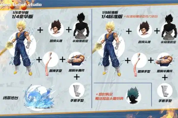 Dragon Ball Hero Belief Studio Vegetto Resin Statue 3