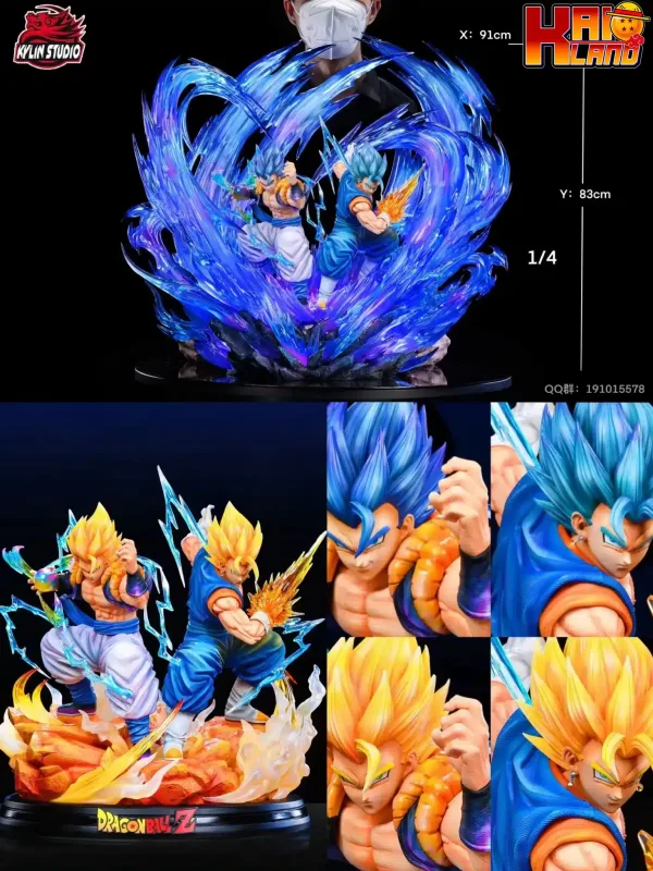 Dragon Ball Kylin Studio Vegito x Gogeta Resin Statue 4 scaled