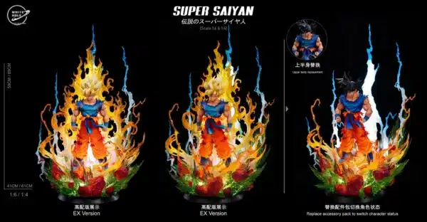 Dragon Ball White Hole Studio The legendary Super Saiyan Goku Statue Resin Statue 4