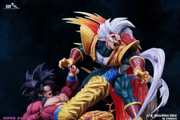 Dragon Ball YunQi Studio Goku SS4 vs Baby Vegeta Resin Statue 2
