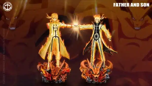 Naruto Surge Studio Uzumaki Naruto x Namikaze Minato Resin Statue 2