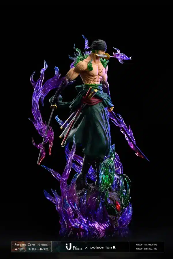 One Piece IU Studio Battle Time Roronoa Zoro Resin Statue 4