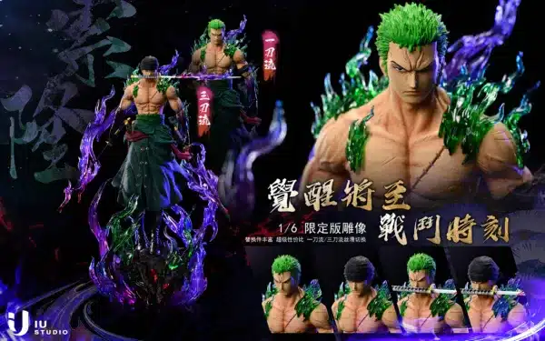 One Piece IU Studio Battle Time Roronoa Zoro Resin Statue 7