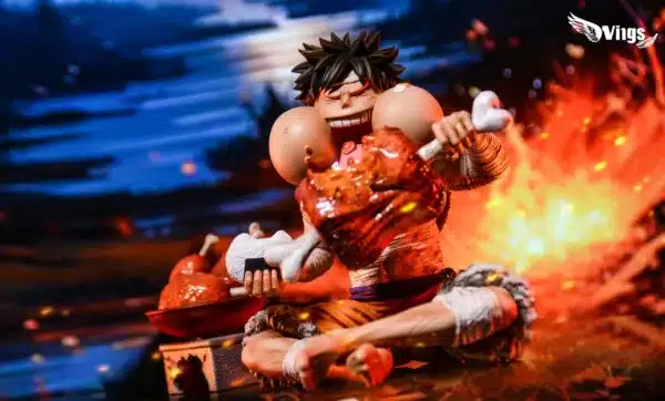 One Piece Wings Studio Luffy Eat Meat Resin Statue 1