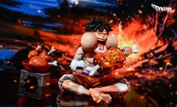 One Piece Wings Studio Luffy Eat Meat Resin Statue 3