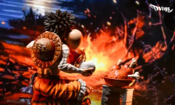 One Piece Wings Studio Luffy Eat Meat Resin Statue 4
