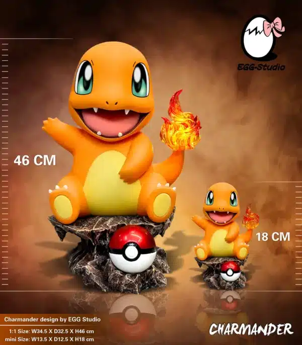 Pokemon EGG Studio Charmander Resin Statue 4