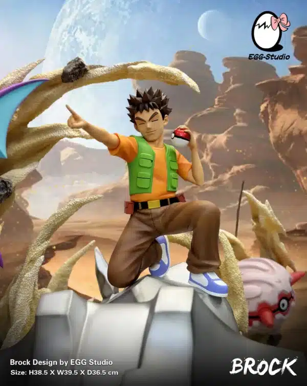 Pokemon EGG Studio Team Brock Resin Statue 5