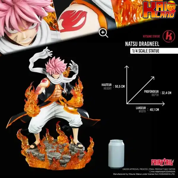 Fairy Tail Kitsune Studio Natsu Dragneel Licensed Resin Statue 5