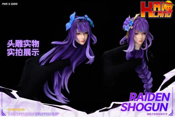 Genshin Impact FWS x ZZDD Studio Raiden Shogun Resin Statue 6